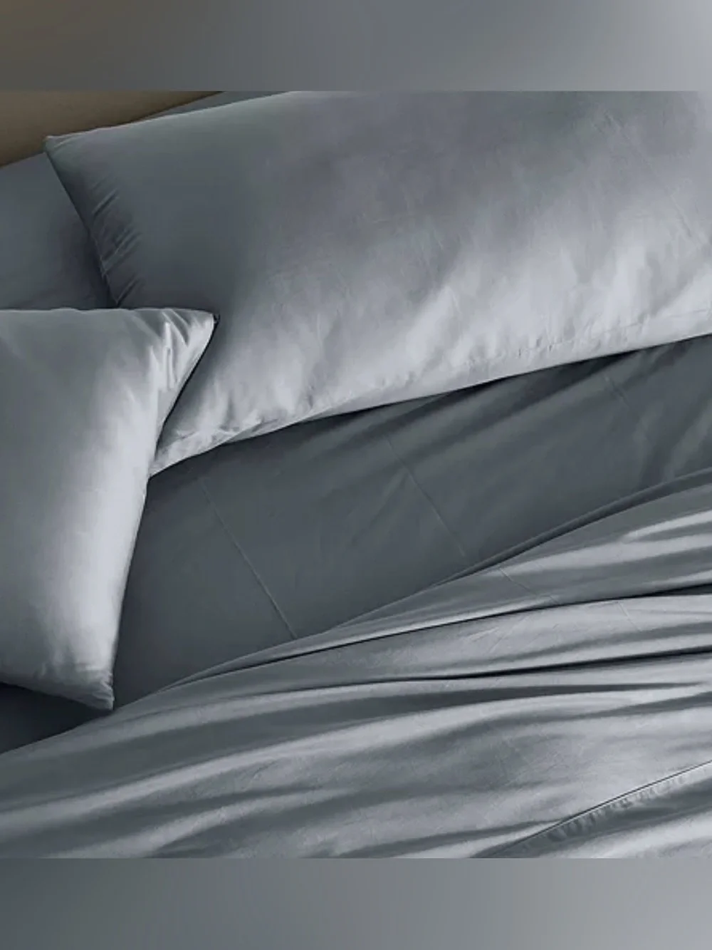 New 2 PILLOWCASES king BOLL & BRANCH BLUESTONE  BLUE GRAY luxury signature